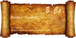 Budai Csobán névjegykártya